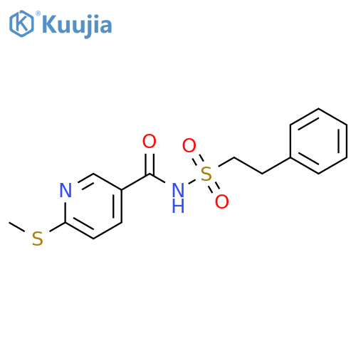 6-(Methylthio)-N-[(2-phenylethyl)sulfonyl]-3-pyridinecarboxamide structure