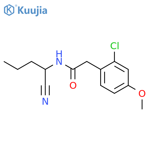 2-(2-chloro-4-methoxyphenyl)-N-(1-cyanobutyl)acetamide structure