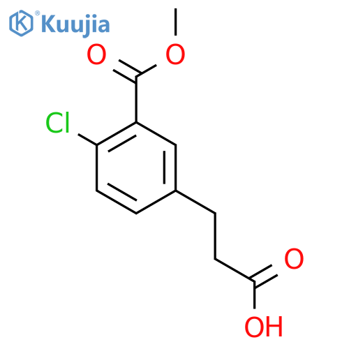 Methyl 5-(2-carboxyethyl)-2-chlorobenzoate structure