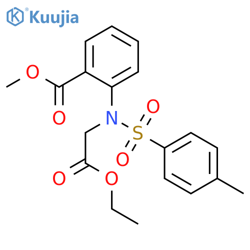 Benzoic acid,2-[(2-ethoxy-2-oxoethyl)[(4-methylphenyl)sulfonyl]amino]-, methyl ester structure