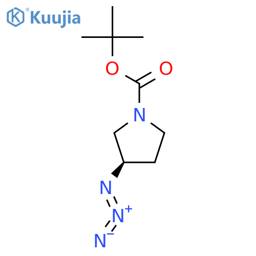 1-Pyrrolidinecarboxylic acid, 3-azido-, 1,1-dimethylethyl ester, (R)- structure
