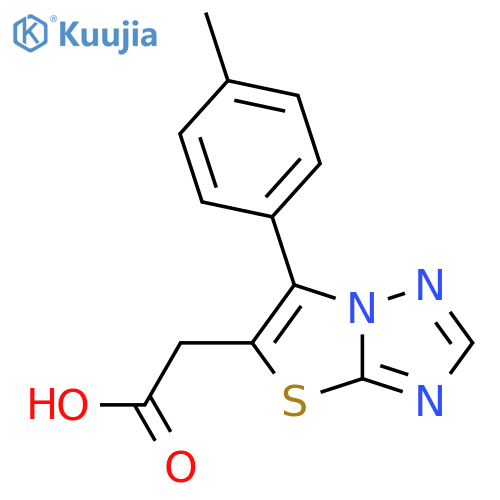 (6-p-Tolyl-thiazolo[3,2-b][1,2,4]triazol-5-yl)-acetic acid structure
