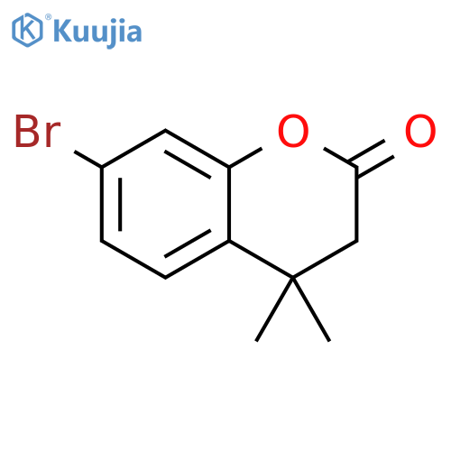 2H-1-Benzopyran-2-one, 7-bromo-3,4-dihydro-4,4-dimethyl- structure