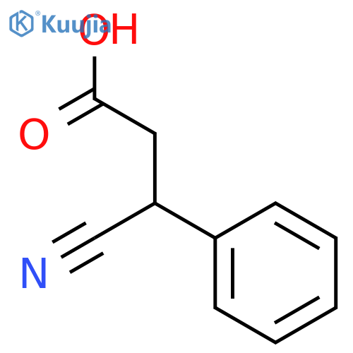 3-Cyano-3-phenylpropanoic acid structure