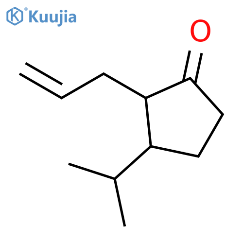 Cyclopentanone,3-(1-methylethyl)-2-(2-propen-1-yl)- structure