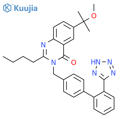 4(3H)-Quinazolinone,2-butyl-6-(1-methoxy-1-methylethyl)-3-[[2'-(2H-tetrazol-5-yl)[1,1'-biphenyl]-4-yl]methyl]- structure