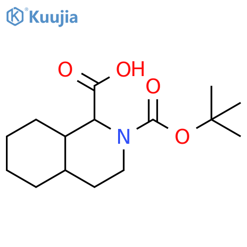2-[(tert-butoxy)carbonyl]-decahydroisoquinoline-1-carboxylic acid, Mixture of diastereomers structure
