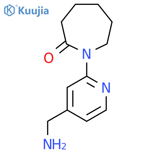 1-[4-(Aminomethyl)pyridin-2-yl]azepan-2-one structure