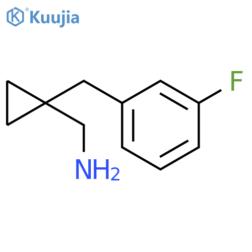 {1-(3-fluorophenyl)methylcyclopropyl}methanamine structure