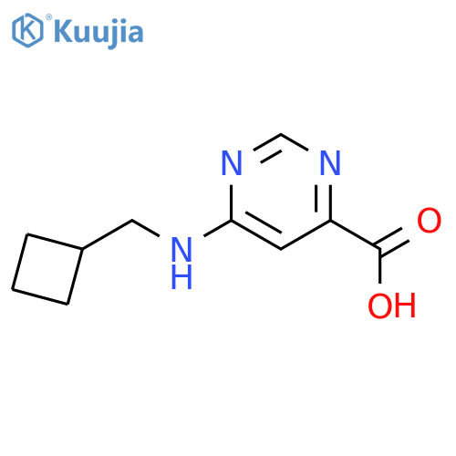 6-[(Cyclobutylmethyl)amino]pyrimidine-4-carboxylic acid structure