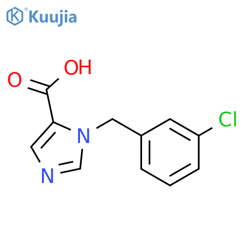 1-(3-Chlorobenzyl)-1H-imidazole-5-carboxylic acid structure