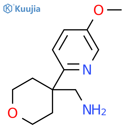 [4-(5-Methoxypyridin-2-yl)oxan-4-yl]methanamine structure