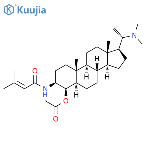 2-Butenamide, N-[(3b,4b,5a,20S)-4-(acetyloxy)-20-(dimethylamino)pregnan-3-yl]-3-methyl- structure