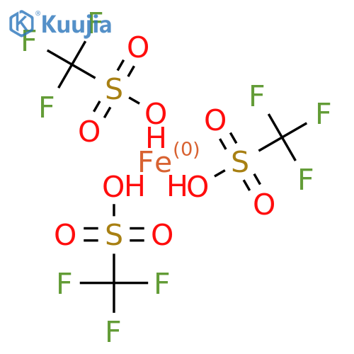 Bis(trifluoromethanesulfonyloxy)ferrio trifluoromethanesulfonate structure
