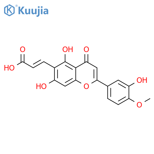 2-Propenoic acid, 3-[5,7-dihydroxy-2-(3-hydroxy-4-methoxyphenyl)-4-oxo-4H-1-benzopyran-6-yl]-, (2E)- structure