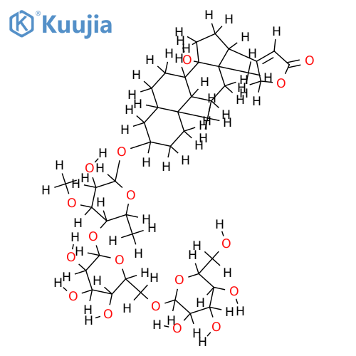 3beta-[O4-(O6-beta-D-glucopyranosyl-beta-D-glucopyranosyl)-O3-methyl-6-deoxy-alpha-L-glucopyranosyloxy]-14-hydroxy-5beta,14beta-card-20(22)-ene structure