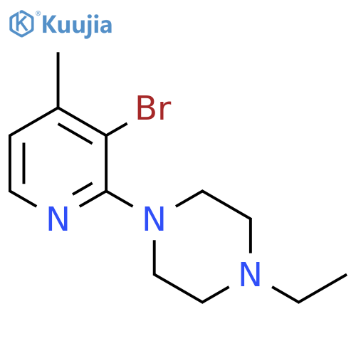 1-(3-Bromo-4-methyl-pyridin-2-yl)-4-ethyl-piperazine structure