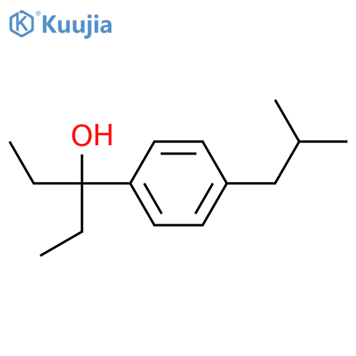 3-[4-(2-methylpropyl)phenyl]pentan-3-ol structure