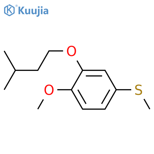 1-methoxy-2-(3-methylbutoxy)-4-methylsulfanylbenzene structure