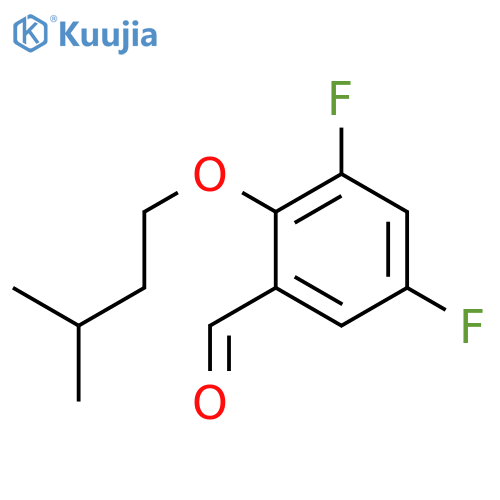 3,5-difluoro-2-(3-methylbutoxy)benzaldehyde structure