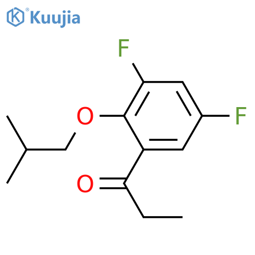 1-[3,5-difluoro-2-(2-methylpropoxy)phenyl]propan-1-one structure