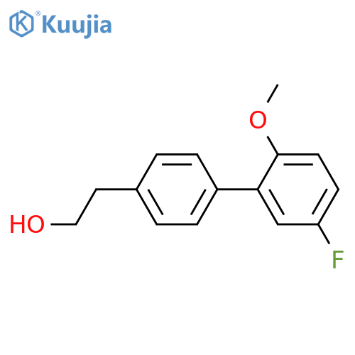 2-[4-(5-fluoro-2-methoxyphenyl)phenyl]ethanol structure