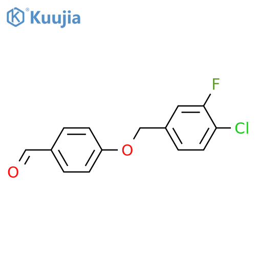 4-[(4-chloro-3-fluorophenyl)methoxy]benzaldehyde structure