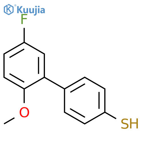 4-(5-fluoro-2-methoxyphenyl)benzenethiol structure
