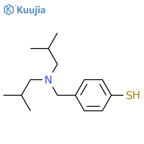 4-[[bis(2-methylpropyl)amino]methyl]benzenethiol structure