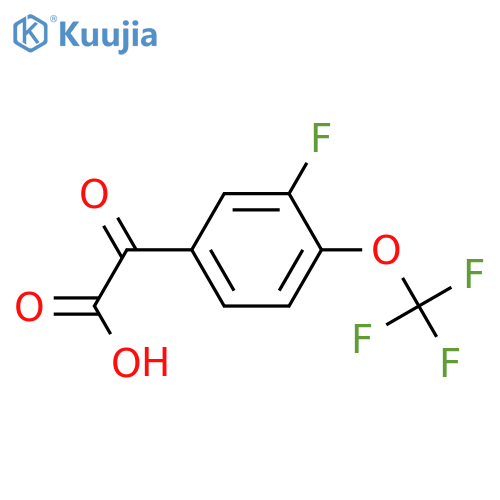 2-3-fluoro-4-(trifluoromethoxy)phenyl-2-oxoacetic acid structure