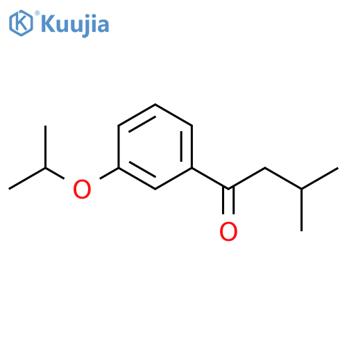 3-methyl-1-(3-propan-2-yloxyphenyl)butan-1-one structure