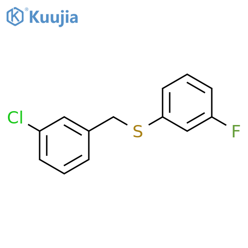 1-Chloro-3-[(3-fluorophenyl)sulfanylmethyl]benzene structure