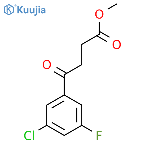 Methyl 4-(3-chloro-5-fluorophenyl)-4-oxobutanoate structure