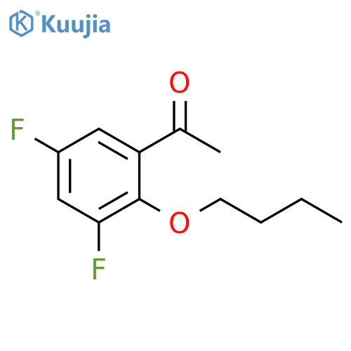 1-(2-butoxy-3,5-difluorophenyl)ethanone structure