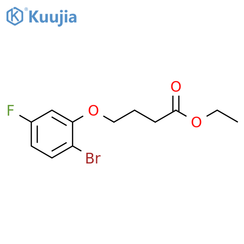 Ethyl 4-(2-bromo-5-fluoro-phenoxy)butanoate structure