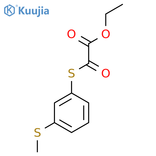 Ethyl 2-((3-(methylthio)phenyl)thio)-2-oxoacetate structure