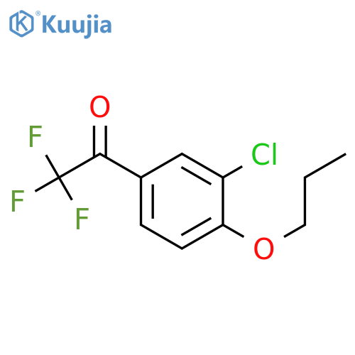 1-(3-chloro-4-propoxyphenyl)-2,2,2-trifluoroethanone structure