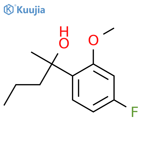 2-(4-fluoro-2-methoxyphenyl)pentan-2-ol structure
