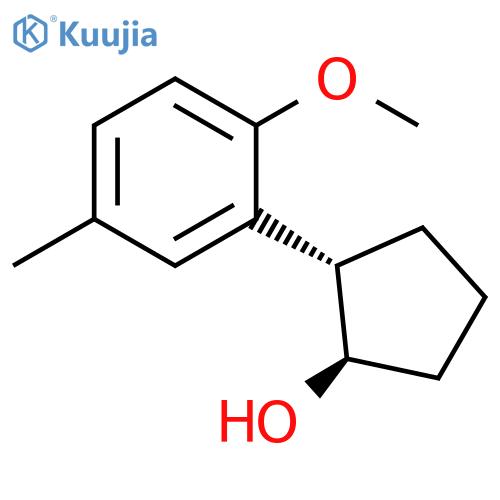 Cyclopentanol, 2-(2-methoxy-5-methylphenyl)-, (1R,2S)-rel- structure