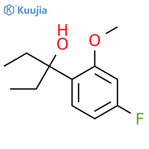 3-(4-fluoro-2-methoxyphenyl)pentan-3-ol structure