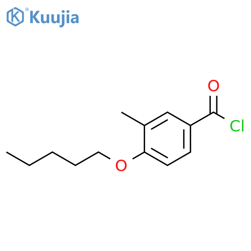 Benzoyl chloride, 3-methyl-4-(pentyloxy)- structure
