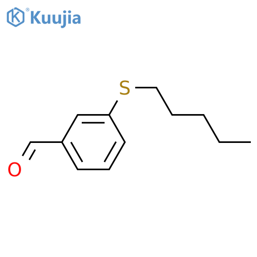 3-pentylsulfanylbenzaldehyde structure