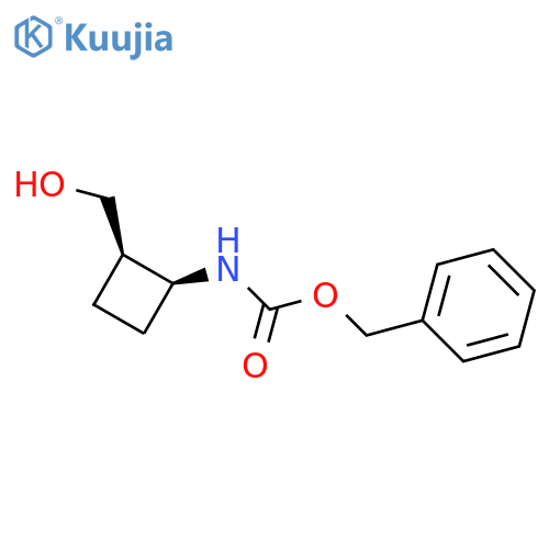 rac-benzyl N-(1R,2S)-2-(hydroxymethyl)cyclobutylcarbamate structure