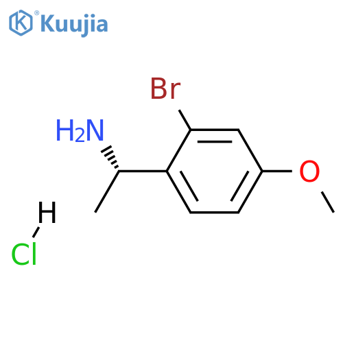 (1S)-1-(2-bromo-4-methoxyphenyl)ethan-1-amine hydrochloride structure