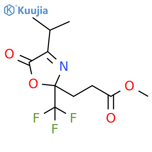 methyl 3-5-oxo-4-(propan-2-yl)-2-(trifluoromethyl)-2,5-dihydro-1,3-oxazol-2-ylpropanoate structure