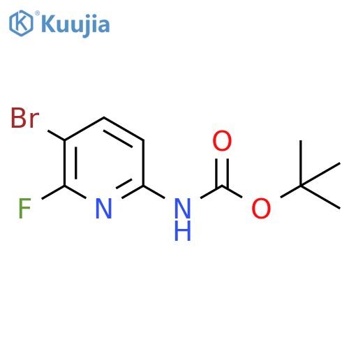 tert-butyl N-(5-bromo-6-fluoropyridin-2-yl)carbamate structure