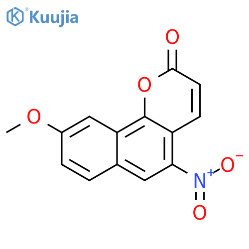 2H-Naphtho[1,2-b]pyran-2-one,9-methoxy-5-nitro- structure