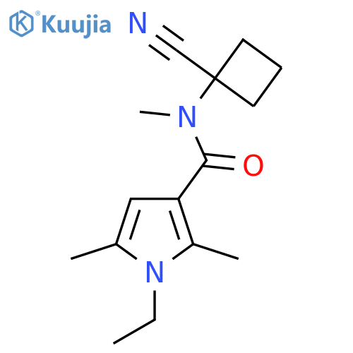 N-(1-cyanocyclobutyl)-1-ethyl-N,2,5-trimethyl-1H-pyrrole-3-carboxamide structure