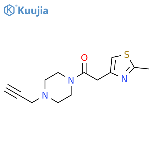 2-(2-methyl-1,3-thiazol-4-yl)-1-4-(prop-2-yn-1-yl)piperazin-1-ylethan-1-one structure