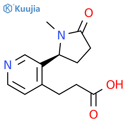 4-Pyridinepropanoic acid, 3-(1-methyl-5-oxo-2-pyrrolidinyl)-, (S)- structure